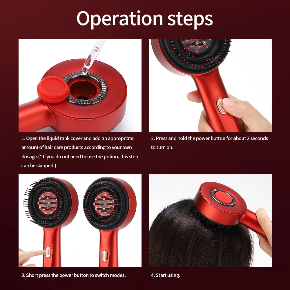 Serum-Dispensing Scalp Massage Comb