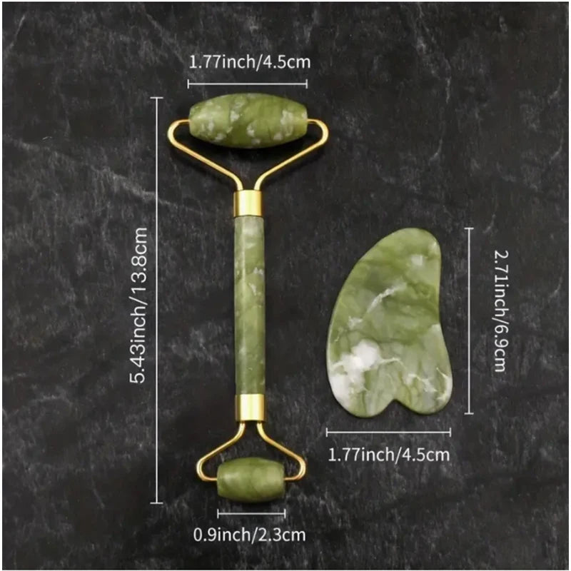 Jade Roller & Gua Sha Facial Set