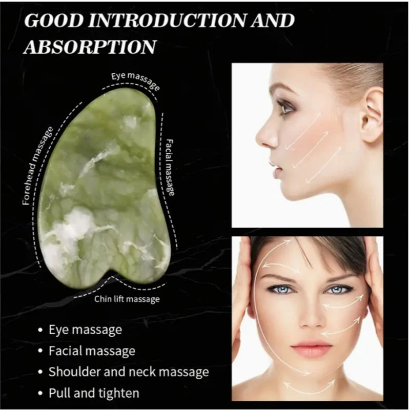 Jade Roller & Gua Sha Facial Set