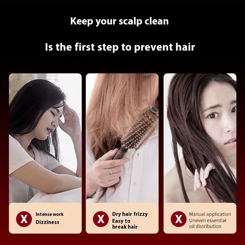 Serum-Dispensing Scalp Massage Comb