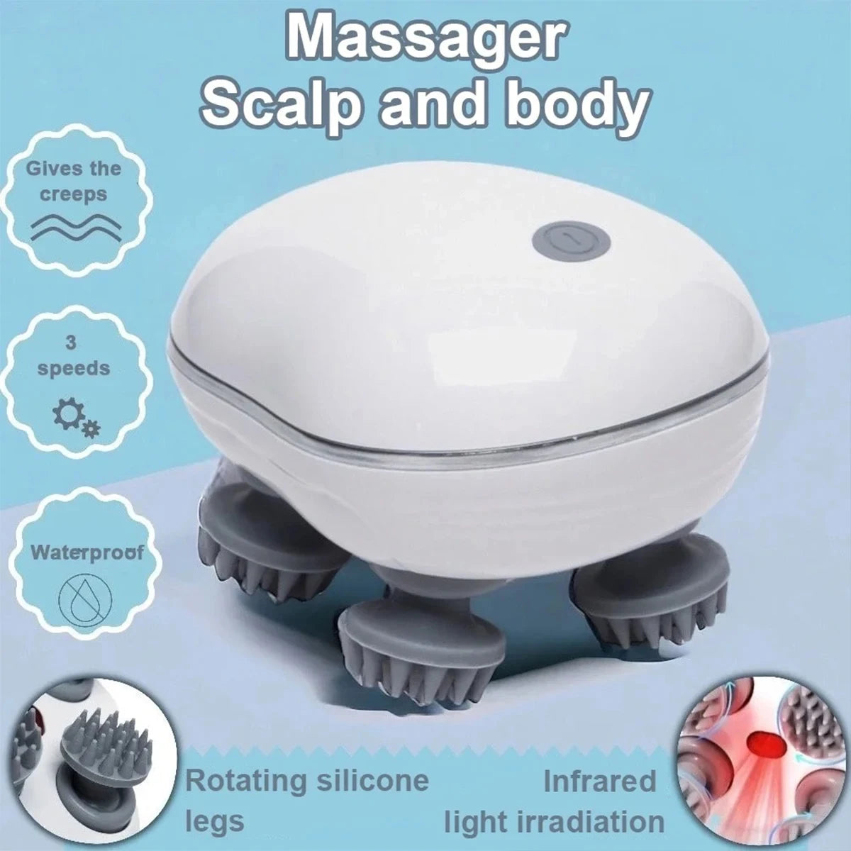 Cordless Deep-Kneading Scalp Massager