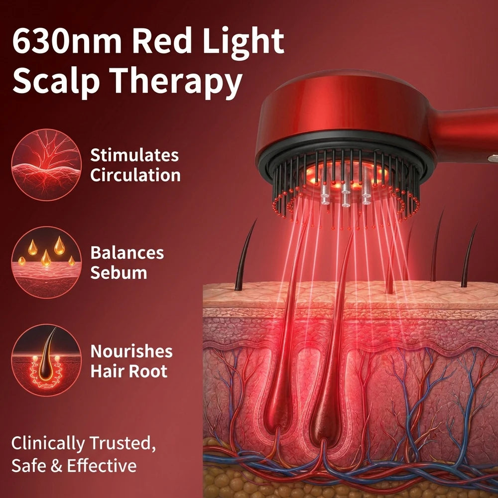 Serum-Dispensing Scalp Massage Comb